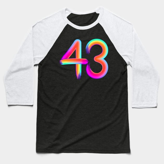 brushed 43 Baseball T-Shirt by MplusC